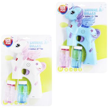 One two fun Unicorn Pistol for Soap Bubbles 120ml in assortment - buy, prices for Auchan - photo 1