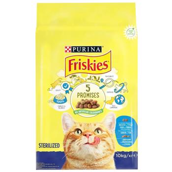 Корм сухий Friskies Sterilized з лососем, тунцем та овочами для стерилізованих котів 10кг - купити, ціни на - фото 2