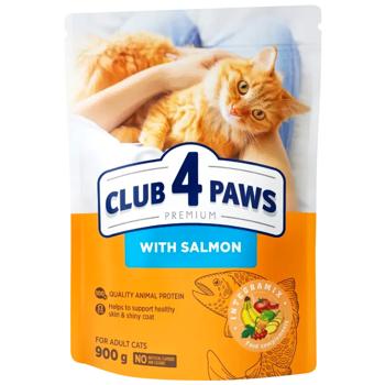 Club 4 Paws Premium сухий корм для котів 900 г - лосось - купити, ціни на MasterZoo - фото 1