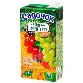 Напій соковий Садочок для Імунітету виноград-горобина-вишня-полуниця 0,95л - купити, ціни на Auchan - фото 3