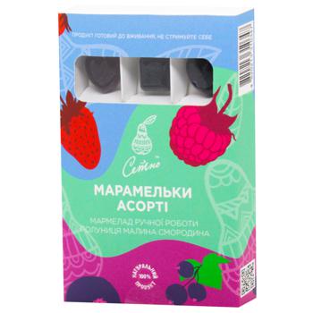 Мармелад Сетно Марамельки Полуниця, малина, смородина асорті 60г - купити, ціни на WINETIME - фото 1