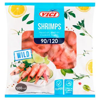 Vici Frozen Shrimp in Shell  90/120 500g - buy, prices for MegaMarket - photo 1