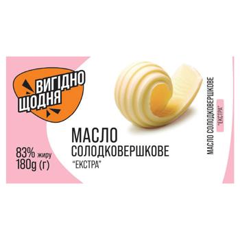 Vyhidno Shchodnia Extra Sweet Cream Butter 83% 180g - buy, prices for Chudo Market - photo 1