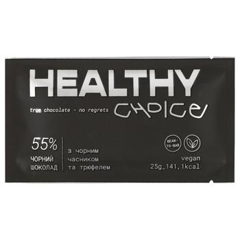 Шоколад чорний Healthy Choice з чорним часником та трюфелем 25г - купити, ціни на Grono - фото 1