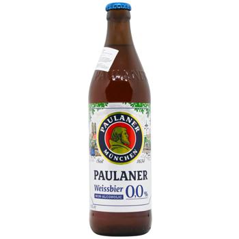 Пиво Paulaner светлое нефильтрованное безалкогольное 0,5л - купить, цены на Восторг - фото 1