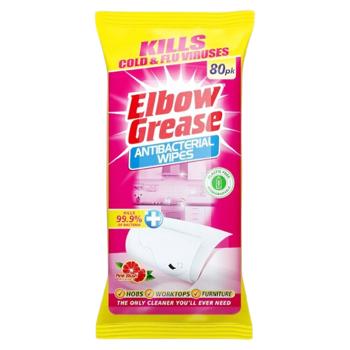 Серветки Elbow Grease вологі для чищення поверхонь Грейпфрут 80шт - купити, ціни на Grono - фото 1