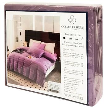 Colorful Home Stripe Satin Bedding Set - buy, prices for Vostorg - photo 2