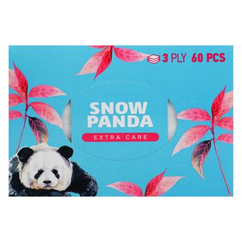 Snow Panda Extra Care Cosmetic Napkins 3-layer 60pcs - buy, prices for NOVUS - photo 2