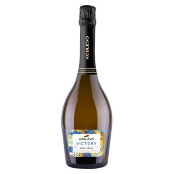 Koblevo White Semi-Sweet Sparkling Wine 10.5-12.5% 0.75l - buy, prices for EKO Market - photo 1