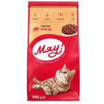 Корм сухой Мяу! с мясом для кошек 900г