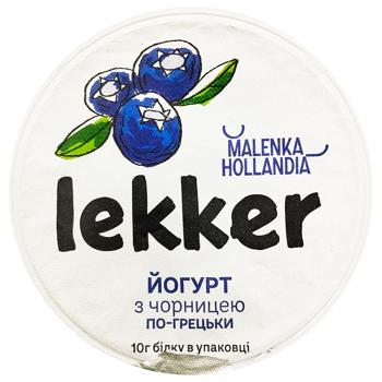 Йогурт Lekker По-гречески с черникой 3% 230г - купить, цены на - фото 2