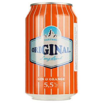 Коктейль Hartwall Original Long Drink Gin & Orange 5,5% 0,33л