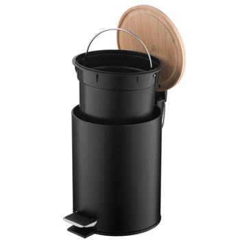 Ardesto Minimalism Black Trash Can with Pedal 3l - buy, prices for - photo 3