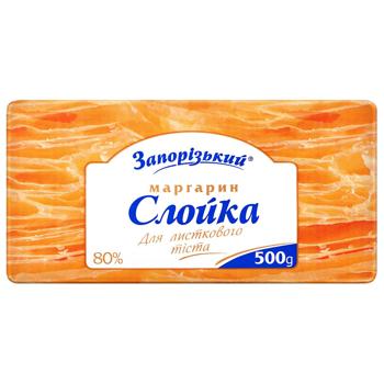 Маргарин Запорожский для слойки 80% 500г - купить, цены на Идеал - фото 1