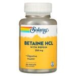 Solaray Betaine HCI and Pepsin 180 capsules