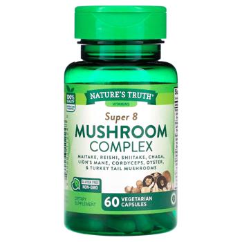 Грибний комплекс, Super 8 Mushroom Complex, Nature's Truth, 60 вегетаріанських капсул - купить, цены на Biotus - фото 1