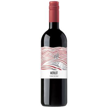 Вино Corte Vigna Мерло червоне сухе 11,5% 0,75л - купити, ціни на Таврія В - фото 1