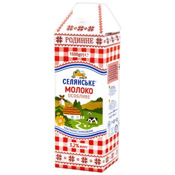 Selianske Rodynne Ultrapasteurized Milk 3.2% 1.5kg - buy, prices for NOVUS - photo 1