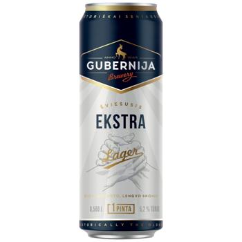 Пиво Gubernija Extra Lager 5,2%ал. 0.568л з/б - купити, ціни на МегаМаркет - фото 1