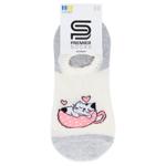 Подследники Premier Socks женские закрытые Котики р.23-25 серый