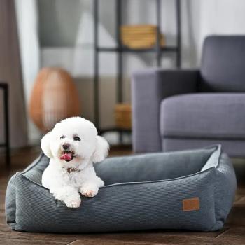Noble Pet Albert Velvet лежак для собак 90х60 см - сірий - купить, цены на MasterZoo - фото 5