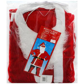 Прикраса д/свята Carnival Костюм Санта Клауса велюровий 6130-14 - купити, ціни на МегаМаркет - фото 1