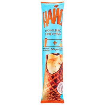 Naisi Plombir Condensed Milk Ice Cream in a Wafer Tube 60g