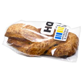 Плетенка Auchan с заварным кремом и изюмом 80г - купить, цены на Auchan - фото 2