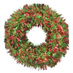 Red Tinsel Wreath 38cm