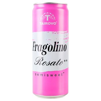 Напій винний газований Tairovo Fragolino Rosato рожевий напівсолодкий 6-6,9% 0,33л - купити, ціни на ЕКО Маркет - фото 1