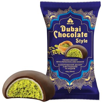 Десерт Рудь Dubai Chocolate Style с фисташкой и кадаифи 40г