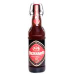 Unpasteurized red beer Bernard Amber Lager glass bottle 4.7%alc 500ml Czech Republic