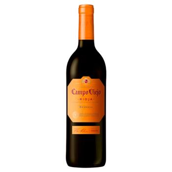 Вино Campo Viejo Rioja Reserva червоне сухе 10.5-15% 0.75л - купити, ціни на МегаМаркет - фото 1