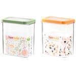 Herevin Green-Peach Hermetic Container 1.8l