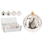Silver Drops Christmas Tree Ball 100mm in assortment