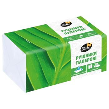 Silken V Laying 2-Ply Paper Towels 130pcs - buy, prices for MegaMarket - photo 1