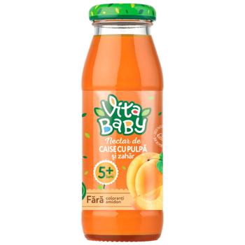 Нектар Vita Baby абрикосовый с мякотью и сахаром 175г - купить, цены на ЕКО Маркет - фото 1