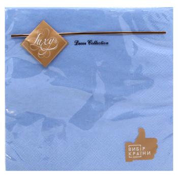 Серветки Luxy блакитні 3-х шарові 33x33см 20шт - купити, ціни на За Раз - фото 1
