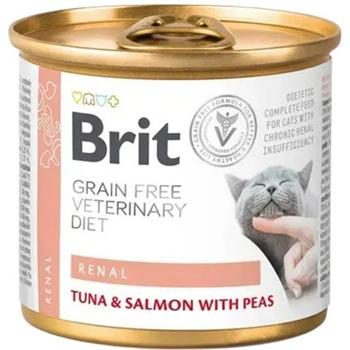 Brit VetDiets Renal упаковка вологого корму для котів 6 шт х 200 г - тунець та лосось - купить, цены на MasterZoo - фото 2