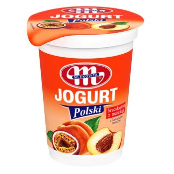 Йогурт Mlekovita Персик и Маракуйя 2,5% 350г
