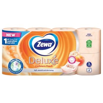 Zewa Deluxe Cashmere Peach 3-ply Toilet Paper 8pcs   - buy, prices for Vostorg - photo 2