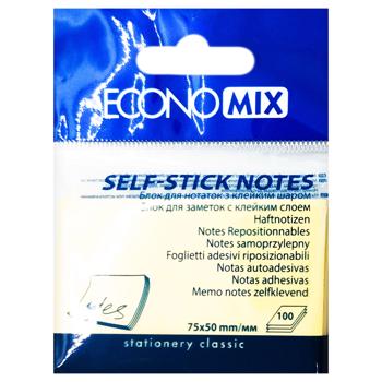 Economix Self-Stick Notes in Assortment 100 sheets 50х75mm