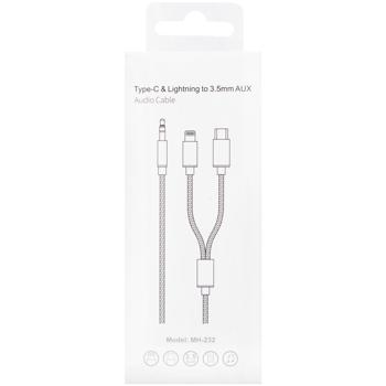 Адаптер Xoko Type C Lightning to 3.5mm AUX MH-232 - купити, ціни на Auchan - фото 2