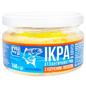 Икра Суббота с копченым лососем в соусе 160г - купить, цены на Таврия В - фото 1