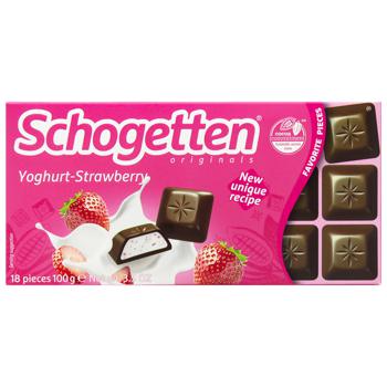 Schogetten Yougurt-Strawberry Milk Chocolate 100g - buy, prices for Auchan - photo 1