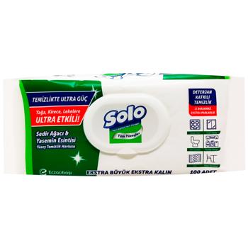 Solo Cedar and Jasmine Wet Cleaning Wipes 100pcs