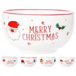 Koopman Christmas Ceramic Salad Bowl 12.5cm in assortment