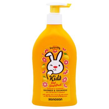 Шампунь Sanosan Kids Грейпфрут 2в1 400мл - купити, ціни на КОСМОС - фото 1