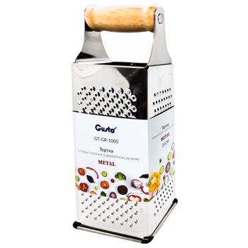 Тертка Gusto чотиристороння з дерев'яною ручкою 23см - купити, ціни на Таврія В - фото 1