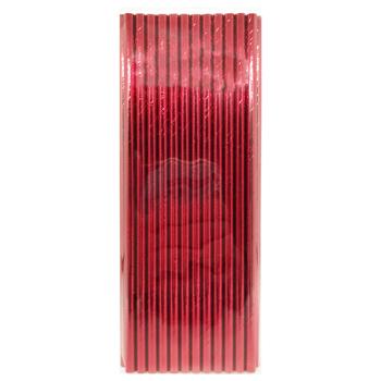Paper Straws Red for Drinks 25pcs - buy, prices for COSMOS - photo 1